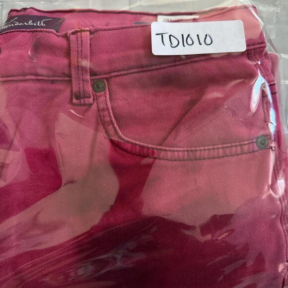 Womens Pants Size 10 Pink Tie Dye Reworked Retro Festival Streetwear Hippie Club - Picture 6 of 6